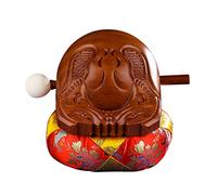 CHFYIJYHM Temple Block Zen Drum, Buddhist Wooden Fish, with Mat Mallet Cushion, Wooden Clapper, Percussion Instrument, Monk Desktop Decoration for Home Temple Block Office(3.5inch)