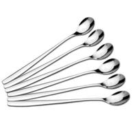 CHG 9285-04 6x Long Drink / Yoghurt / Ice Cream Spoon 19 cm Length
