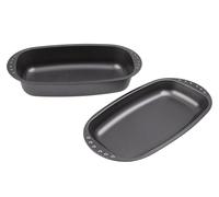 chg 9942 Roasting Pan with Lid Non-Stick, Metallic Charcoal, 37 x 20 x 7 cm