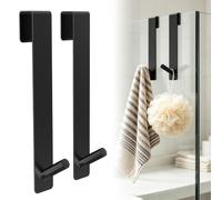 CHGANG 2 PCS Heavy-Duty Stainless Steel Over The Glass Door Shower Hooks