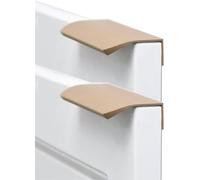 CHGAUOPN 2 Packs Cabinet Invisible Concealed Kitchen Cupboard Handles,Built-in Hidden Drawer Pulls Decorative,Finger Edge Pull Aluminum Alloy Door Knob(Brown,800mm)