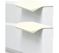 CHGAUOPN 2 Packs Cabinet Invisible Concealed Kitchen Cupboard Handles,Built-in Hidden Drawer Pulls Decorative,Finger Edge Pull Aluminum Alloy Door Knob(Beige,150mm)
