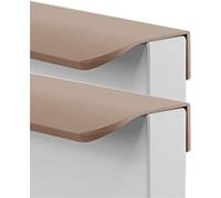 CHGAUOPN 2 Packs Cabinet Invisible Concealed Kitchen Cupboard Handles,Hidden Drawer Pulls,Finger Edge Pull Aluminum Alloy Furniture Profile(Brown,500mm)