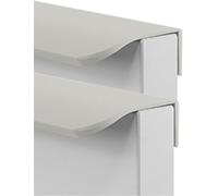 CHGAUOPN 2 Packs Cabinet Invisible Concealed Kitchen Cupboard Handles,Hidden Drawer Pulls,Finger Edge Pull Aluminum Alloy Furniture Profile(Gray,200mm)
