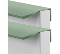 CHGAUOPN 2 Packs Cabinet Invisible Concealed Kitchen Cupboard Handles,Hidden Drawer Pulls,Finger Edge Pull Aluminum Alloy Furniture Profile(Green,1500mm)