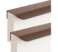CHGAUOPN 2 Packs Concealed Kitchen Cupboard Handles,Hidden Drawer Pulls,Finger Edge Pull Aluminum Alloy Cabinet Invisible Furniture Profile(Brown,250mm)