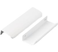 CHGAUOPN 2 Packs Drawer Pulls Aluminum Alloy Cabinet Invisible Profile Hidden Door Levers Kitchen Cupboard Knob Concealed for Wardrobe,Dresser,Bathroom,Furniture Hardware(Bright White,1000mm)