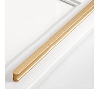 CHGAUOPN 2 Packs Wardrobe Handles Cabinet Door Knob Kitchen Cupboard Handles,Drawer Pulls,Aluminum Alloy Profile for Dresser,Bathroom,Double arc for Comfortable Grip(Gold,Length 1000mm)