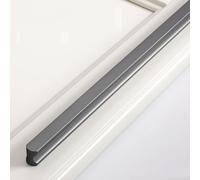 CHGAUOPN 2 Packs Wardrobe Handles Cabinet Door Knob Kitchen Cupboard Handles,Drawer Pulls,Aluminum Alloy Profile for Dresser,Bathroom,Double arc for Comfortable Grip(Gray,Length 1000mm)