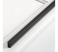 CHGAUOPN 2 Packs Wardrobe Handles Cabinet Door Knob Kitchen Cupboard Handles,Drawer Pulls,Aluminum Alloy Profile for Dresser,Bathroom,Double arc for Comfortable Grip(Black,Length 1000mm)