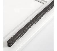 CHGAUOPN 2 Packs Wardrobe Handles Cabinet Door Knob Kitchen Cupboard Handles,Drawer Pulls,Aluminum Alloy Profile for Dresser,Bathroom,Double arc for Comfortable Grip(Dark Grey,Length 1000mm)