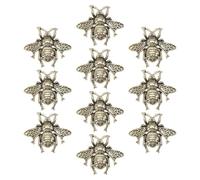 CHGCRAFT 10 Pcs Honeybee Brooch Pin Alloy Vintage Bee Brooch Pins Coat Suit Shirt Collar Accessories Lapel Pins for Backpacks Clothes Jackets Hats, Antique Bronze
