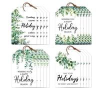 CHGCRAFT 120Pcs Holiday Wishes Gift Tags with String Thank You Tags Present Summer Labels for Mother's Day DIY Wish Card Wrapping Party Decoration