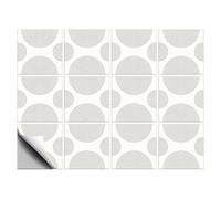 CHGCRAFT 12pcs 8x8inch Grey Geometric Peel and Stick Wall Tile Stickers Waterproof Self Adhesive for Kitchen Bathroom Wall Art Decor