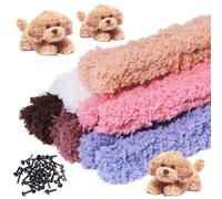 CHGCRAFT 12Pcs Jumbo Pipe Cleaner Fur Material Pipe Craft Supplies with Noses and Eyes 9mm Extra Thick Multicolored Pipe Chenille Stems Cleaners Pipe for DIY Projects Art Decorations