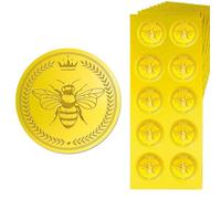 CHGCRAFT 150CS Bee Gold Foil Embossed Envelope Seal Stickers Self Adhesive Gold Embossed Stickers Labels for Envelopes Wedding Invitations Certification Graduation Greeting Cards