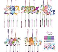 CHGCRAFT 15Set Painting Wooden Wind Chime Wind Chime Kit Wooden Arts and Crafts for DIY Paint Art Activity for Party Decoration Birthday Gifts