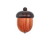 CHGCRAFT 2.5Inch Wooden Acorn Box Pendant with Screw Secret Canister for DIY Keychain Necklace Crafting Jewelry Making Car Pendant Decorations, Camel