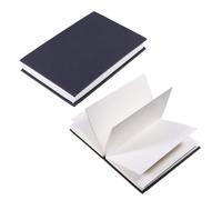 CHGCRAFT 2 Pcs Watercolour Hardback Concertina Blank Accordion-fold Design DIY Notebook Protable Journal Watercolor Sketchbook 6.4 x 4.3 Inch Black