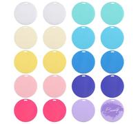 CHGCRAFT 20 Pcs 10 Colors 3 Inch Acrylic Circle Blanks with Hole Multicolor Acrylic Circles Unfinished Round Acrylic Sheet for Vinyl Cutting DIY Projects Paintings Sign