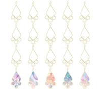 CHGCRAFT 20 Pcs Gold Irregular Rhombus Open Back Bezel Pendants Hollow Frames, for DIY UV Resin Epoxy Resin Pressed Flower Jewellery Making Crafts