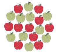 CHGCRAFT 20PCS Iron On Patches - Red & Green Apple Embroidered Applique Patches - Apple Clothing Repair & DIY Accessories