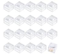 CHGCRAFT 20pcs Magnifying Display Box Diamond Gemstone Display Case Transparent Plastic Diamond Jewelry Boxes