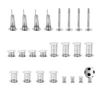 CHGCRAFT 24Pcs 6 Sizes Spiral Wobbles Spring Head Doll Spring Base Self Adhesive Spring Base for DIY Shaking Head Doll Head Doll, 15~56x1~25mm, Stainless Steel Color