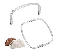 CHGCRAFT 2Pcs 244mm Aluminum Purse Frame Kiss Clasp Internal Tubular Frame Square-Shaped Assembled Bag Clutch Frame for DIY Craft Dinner Pouch Bag, Open 244x204x10mm