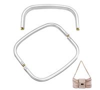 CHGCRAFT 2Pcs Aluminum Purse Frame Kiss Clasp Lock Frame U-Shaped Bag Handle Internal Tubular Frame Without Springs for DIY Handbag Purse Coin Bag Sewing Making Repairings