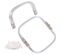CHGCRAFT 2Pcs Aluminum Purse Frame Kiss Clasp Locks Frame U-Shaped Handles Frame Replacements for DIY Projects Purse Making Cloud Bag Handbag Making Sewing Bag Clutch Crafts 16.5x9.2x2.05cm