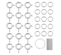 CHGCRAFT 30 Pcs 925 Sterling Silver Necklace Clasp Spring Coil Clasps Round Jewelry Clasps Open Jump Rings for Nacklace Bracelet Jewelry Making