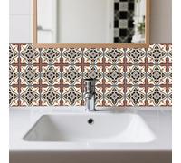 CHGCRAFT 36 Pcs Bohemian Geometric Colorful Pattern Tile Stickers Peel and Stick Waterproof Self Adhesive Wall Decals, for Kitchen Bathroom Wall Art Decor 4x4 Inch