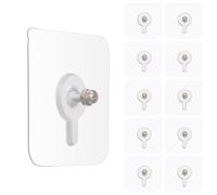 CHGCRAFT 36 Pcs Picture Hangers Without Nails Clear Adhesive Picture Hangers Acrylic No Damage Wall Hooks for Kitchen Bathroom Bedroom Office, 57×57×16mm
