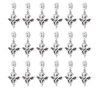 CHGCRAFT 36Pcs Dragon Dangle Charm Tibetan Dragon Pendants Style Alloy European Dangle Charms Large Hole Pendants for Necklace Bracelet Jewelry Making and Crafting, Antique Silver