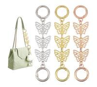 CHGCRAFT 3pcs 3 Colors Purse Strap Butterfly Extender Chain Purse Extender Strap for Crossbody Metal Bag Extension Chains for DIY Purse Handbag Wallet Tote Shoulder Bag, Mixed Color, 5.3inch