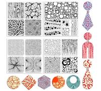 CHGCRAFT 4 Pcs 4 Styles Bubble Polymer Clay Texture Sheets Geometric Texture Silicone Textures Stamp Clay Mat Modeling Pattern Pad Textures Sheets for Making Earrings Jewerly, 5.5x5.5 inch
