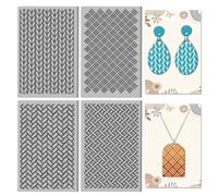 CHGCRAFT 4 Sheets 4 Styles Woven Pattern Clay Texture Mat Knitted Seamless Splicing Polymer Clay Texture Sheets DIY Tools for Earring Jewelry Making, 4x2.6inch