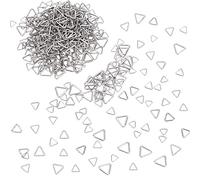 CHGCRAFT 400Pcs 4 Styles Triangle Open Jump Ring Stainless Steel Open Triangle Buckle Pinch Bails Pendant Bead Link Rings for Earring Bracelet Jewellery Making 6mm to 10mm, Stainless Steel Color