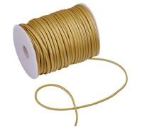 CHGCRAFT 55 Yards Satin String Cord for Clothing Button Knitting Chinese Knots Cord for Bracelets Necklace DIY Jewelry Making, Yellow