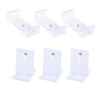 CHGCRAFT 6 Sets Vinyl Record Wall Mount Collector Mount CD Mount Plastic Trading Card Display Frame with Screw for Album Covers Display and Home Wall Decoration, Clear, 2.03 x1.34x3.31inch