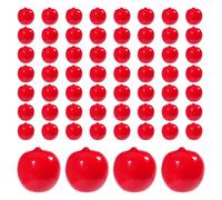 CHGCRAFT 60Pcs Artificial Mini Apple Foam Fruit Red Apple Simulation for Home Kitchen Photography Party Decoration, 19-22mm