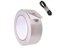 CHGCRAFT 65.6 Feet Polyester Fabric Adhesive Tape Double Conductive Tape Cable Shield Tape Ducts Hvac Tape for Cable Shield Laptop Cellphone LCD Cable Wire Harness Wrapping, Gray, 1.57inch Wide