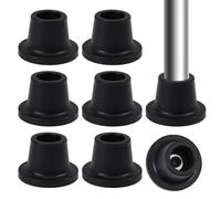 CHGCRAFT 8 Pcs Rubber Anti-slip Shower Chair Pads 5.75cm/2.26" Shower Tips Non Slip Rubber Feet for Chair, Tub Transfer Bench Black