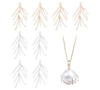 CHGCRAFT 8Pcs Branch Base Pendant Setting 2 Colors Handmade Claw Pendant Base Adjustable Prong Pendant Blank Tray Bezel Pendant for DIY Crafts Necklace Jewelry Making