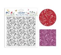 CHGCRAFT Bird of Paradise Art Bird Polymer Clay Texture Sheets Silicone Texture Stamp Mat for Jewellery Clay Earrings Making Craft Tools 5.5x5.5 Inch