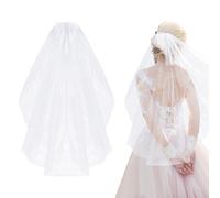 CHGCRAFT Bridal Veil Wedding Vails with Metal Comb Bridal Tulle Veils for Women Wedding Veils for Bridal Shower Party Costume Dress Up Gift Prom Girls First Communion