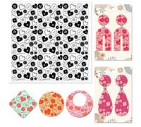 CHGCRAFT Buttons Texture Silicone Clay Texture Stamp Sewing Thread Love Heart Polymer Clay Texture Sheets Clay Modeling Pattern Pad Texture Sheets for Earrings Jewelry Making