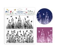 CHGCRAFT Clay Texture Stamp Birds Wild Flowers 5.5×5.5 Inch