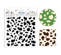 CHGCRAFT Cow Print Pattern Polymer Clay Texture Sheet Silicone Fashion Animal Clay Texture Mat for Polymer Clay Making Earrings Jewelry DIY Crafts 5.5 × 5.5 Inch